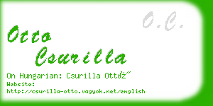 otto csurilla business card